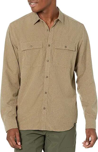 Prana Lost Sol Long Sleeve Shirt Slim Fit (Peat Heather) Men's Clothing Cover