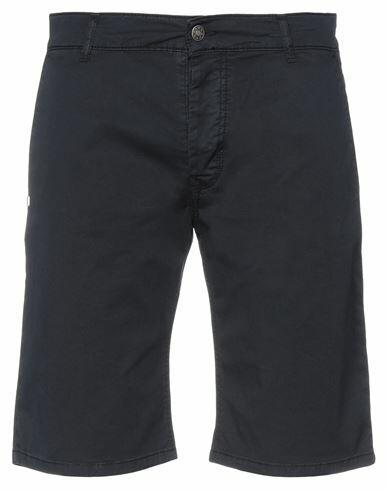 Grey Daniele Alessandrini Man Shorts & Bermuda Shorts Midnight blue Cotton, Elastane Cover