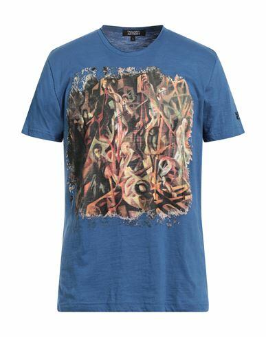 Trussardi Action Man T-shirt Blue Cotton, Viscose Cover