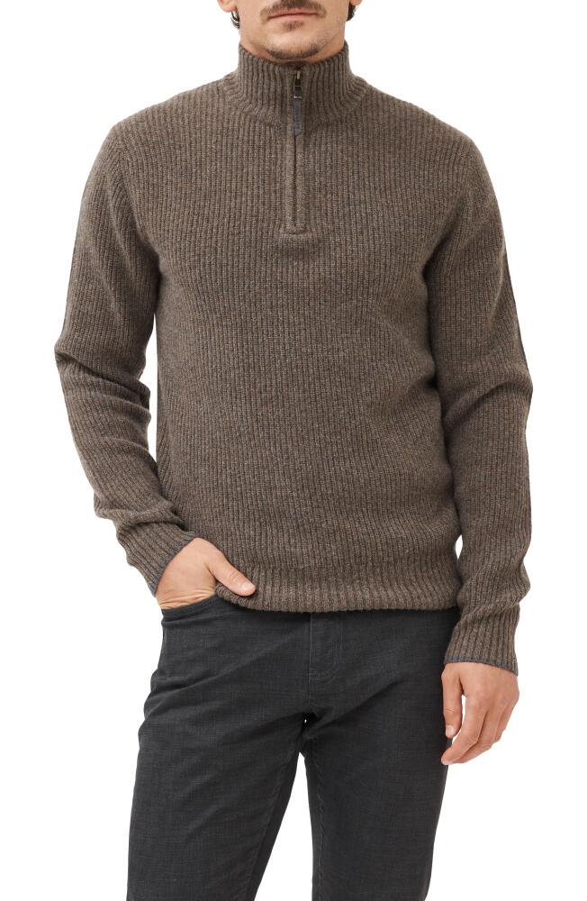 Rodd & Gunn Robbies Road Quarter Zip Sweater in Walnut Cover