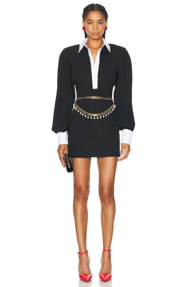 Rowen Rose Mini Shirt Dress in Black Cover