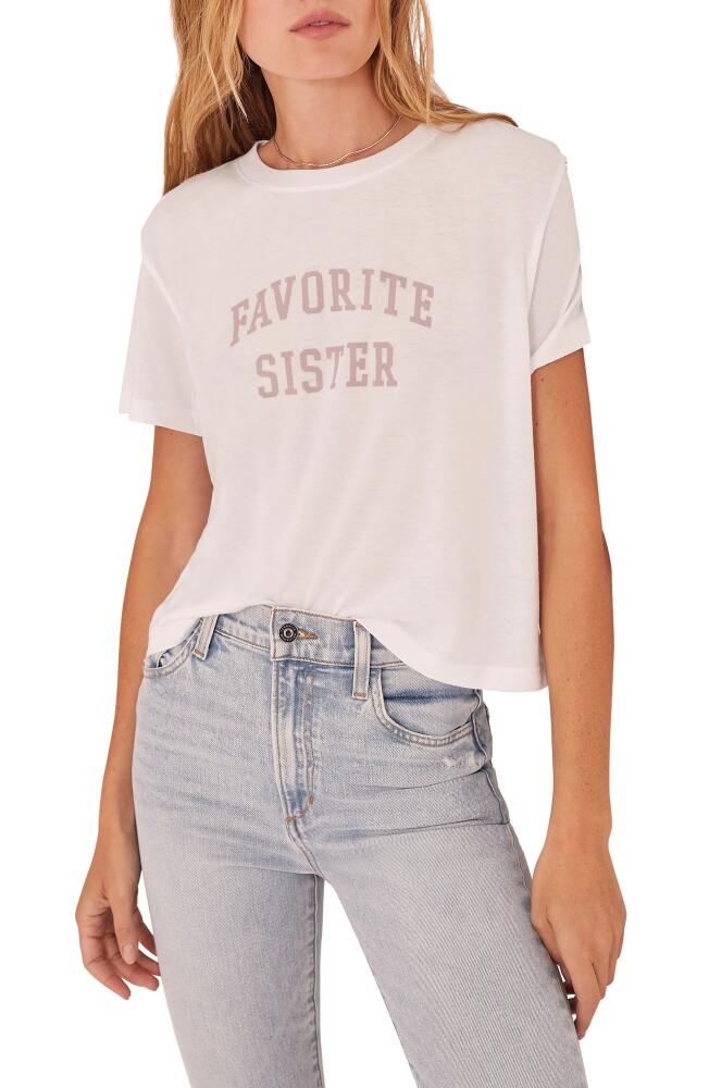 Favorite Daughter Collegiate Favorite Sister Graphic Tee in Bright White Cover