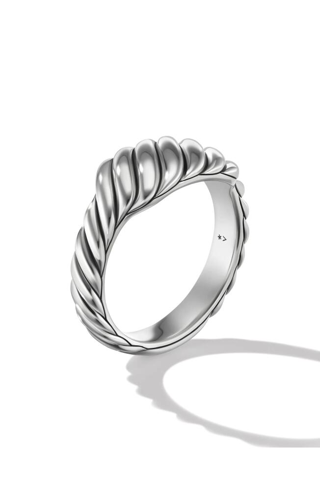 David Yurman Sculpted Cable Contour Ring in Sterling Silver Cover