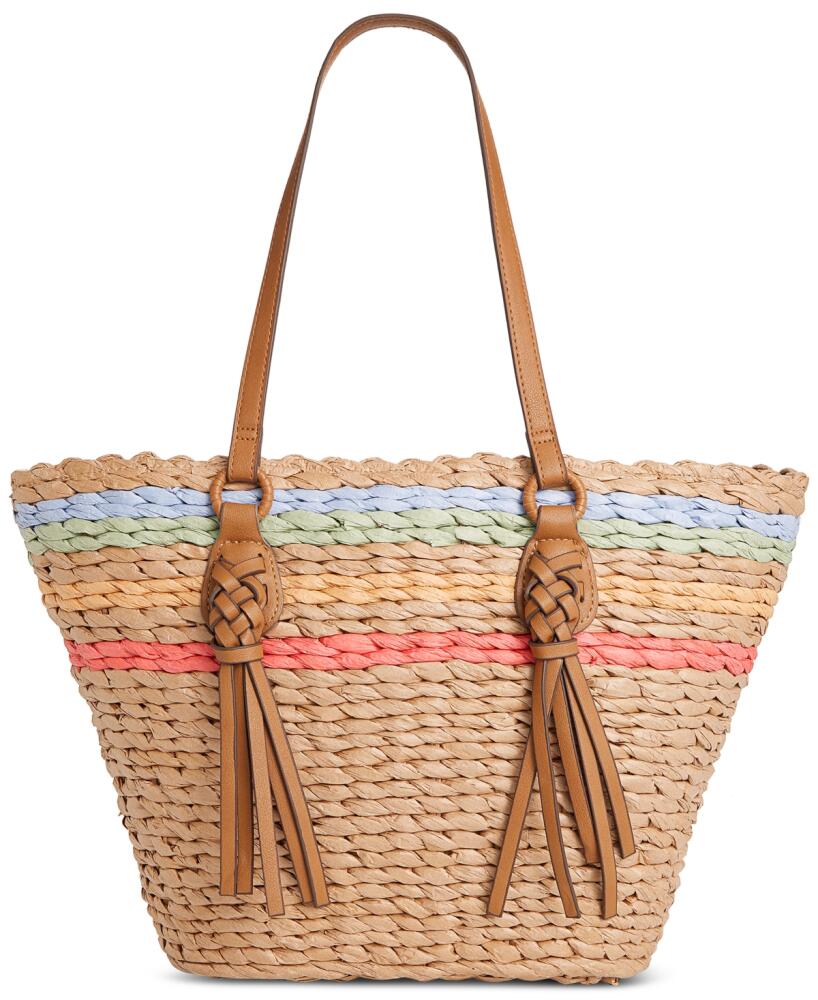 Style & Co Straw Tote, Created for Macy's - Multi Cover