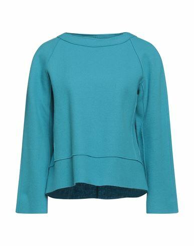 Niū Woman Sweater Turquoise Virgin Wool, Polyamide Cover