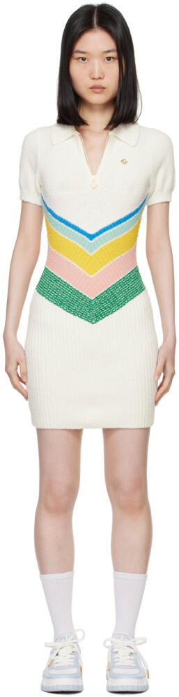 Casablanca Off-White Chevron Minidress Cover