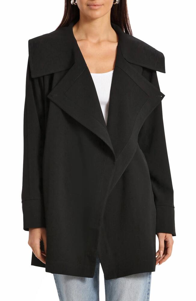 Avec Les Filles Drape Trench Coat in Black Cover