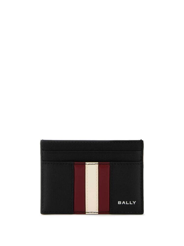 Bally logo-print leather card holder - Black Cover