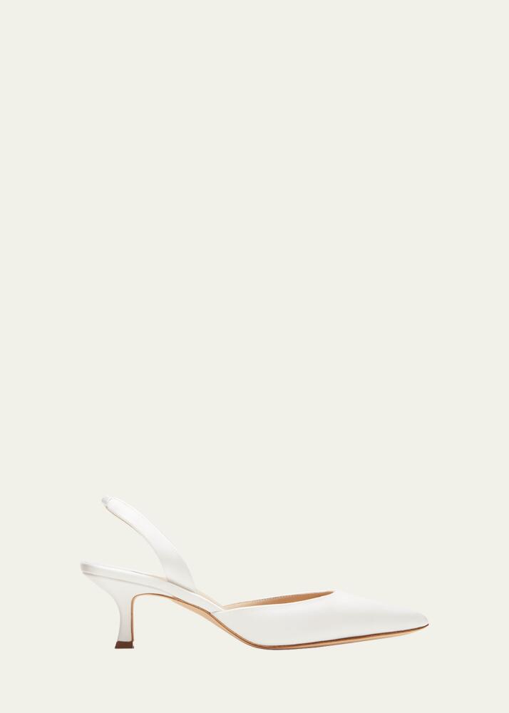 Manolo Blahnik Carolyne Kitten-Heel Halter Pumps Cover