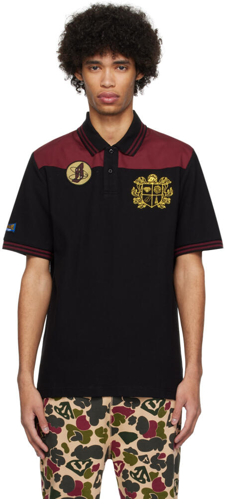 Billionaire Boys Club Black & Burgundy Paneled Polo Cover