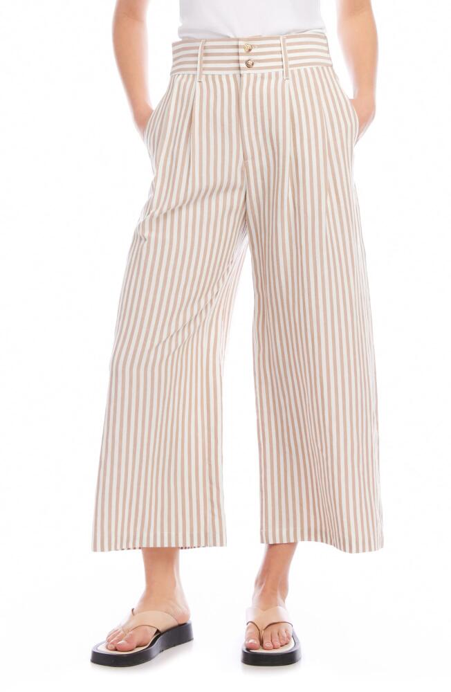 FIFTEEN TWENTY Sadie Stripe Crop Wide Leg Pants Cover