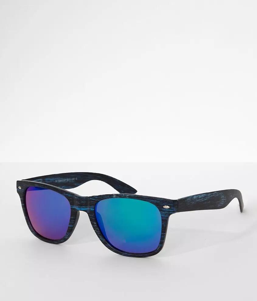 BKE Blue Wood Sunglasses Cover