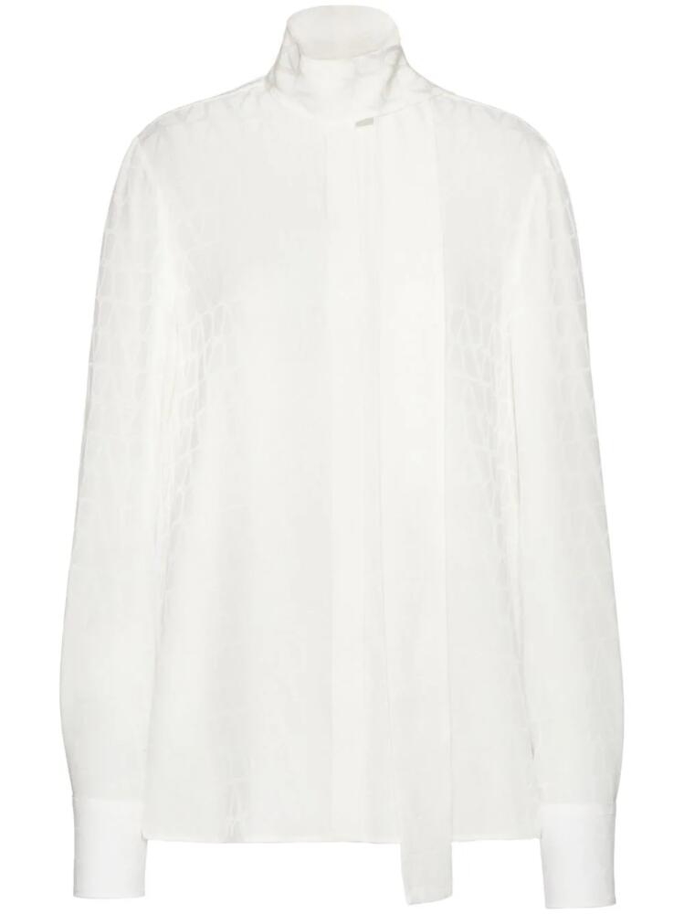 Valentino Garavani Toile Iconographe jacquard silk blouse - White Cover