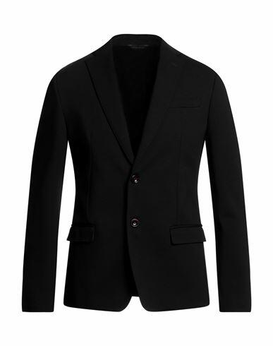 Alessandro Dell'acqua Man Blazer Black Viscose, Nylon, Elastane Cover