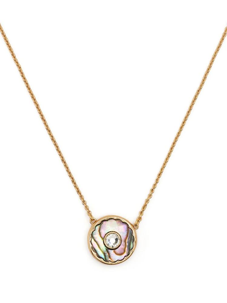 Marc Jacobs The Medallion Abalone pendant necklace - Gold Cover