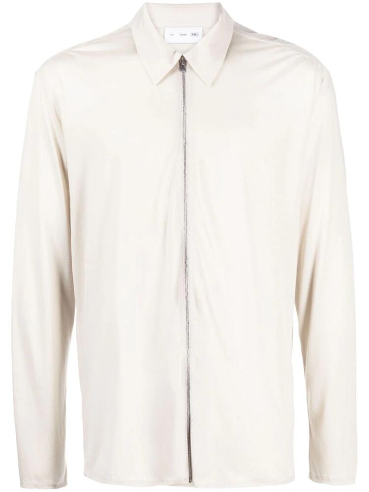 Post Archive Faction zip-up lyocell shirt - Neutrals Cover