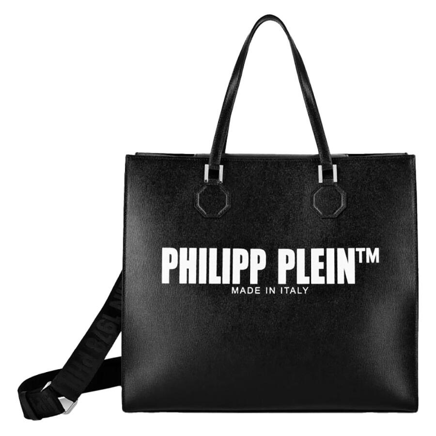 Philipp Plein TM Logo Print Leather Handle Tote Bag Cover