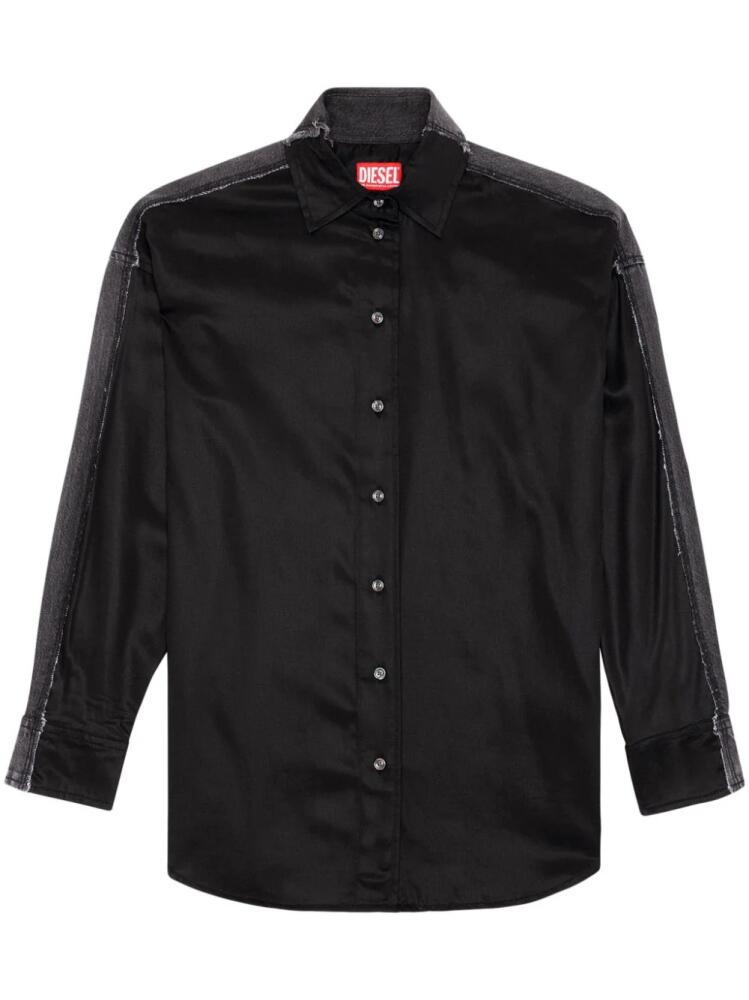 Diesel S-Dou-Dnm-Fl panelled shirt - Black Cover