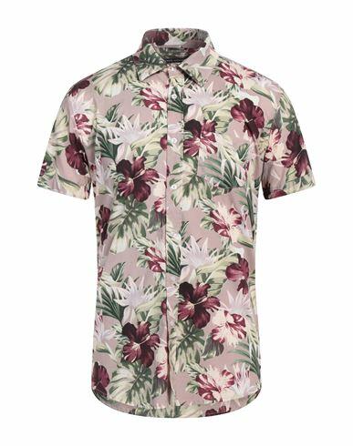 Daniele Alessandrini Man Shirt Pastel pink Cotton, Elastane Cover