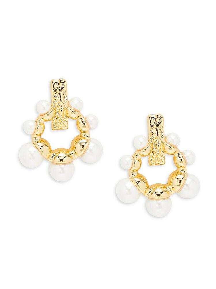 Luv AJ Women's Goldtone & Faux Pearl Drop Earrings Cover