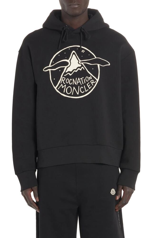 Moncler Genius x Roc Nation Cotton Graphic Hoodie in Black Cover