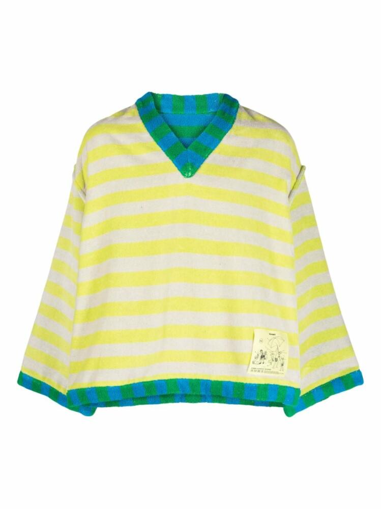 Sunnei stripe-print long-sleeved top - Blue Cover