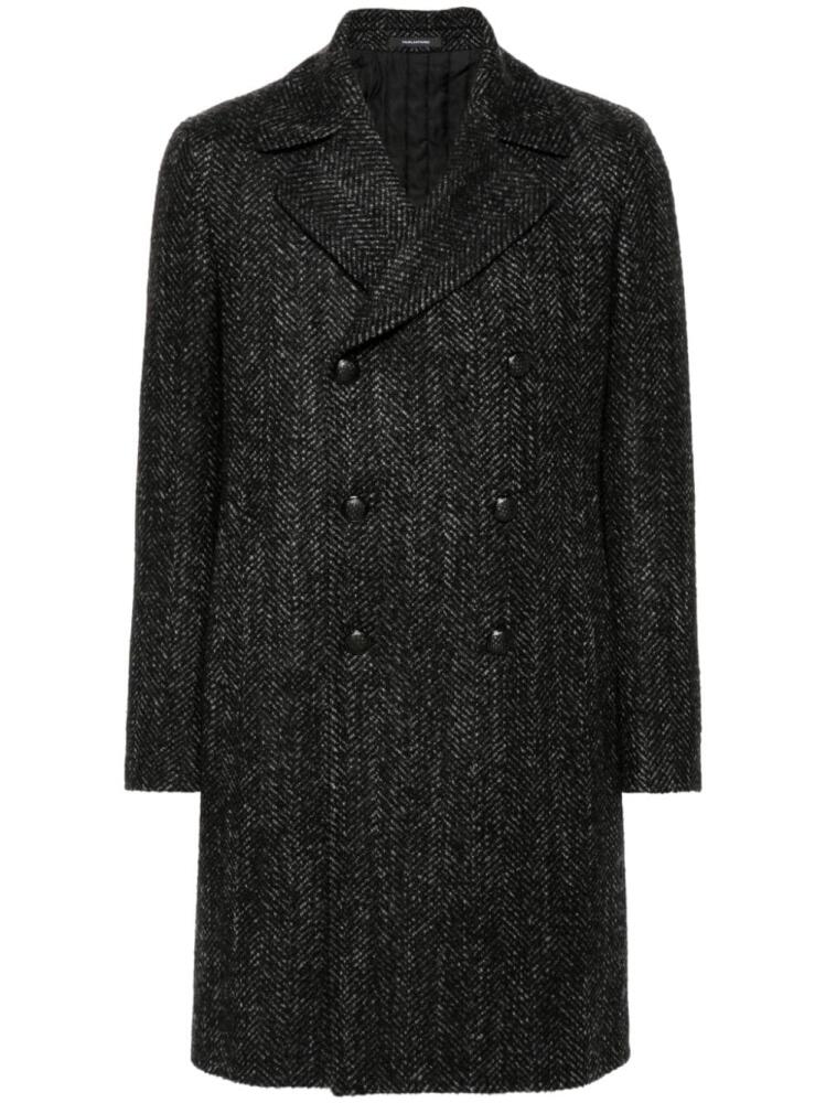 Tagliatore double-breasted coat - Black Cover