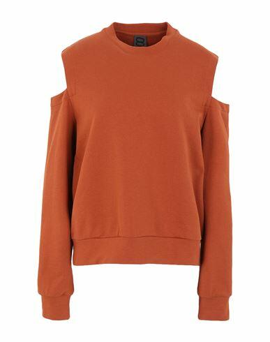 8 By Yoox Organic Cotton Cut-out Detail Sweater Woman Sweatshirt Rust Cotton Cover