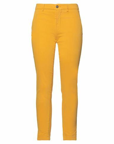 Berwich Woman Pants Yellow Cotton, Lyocell, Elastane Cover