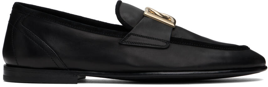 Dolce&Gabbana Black Calfskin Ariosto Slippers Cover