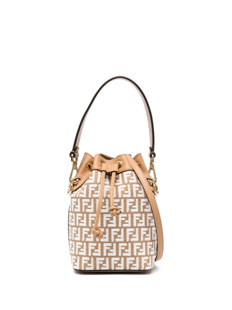 FENDI Mon Tresor raffia bucket bag - Brown Cover