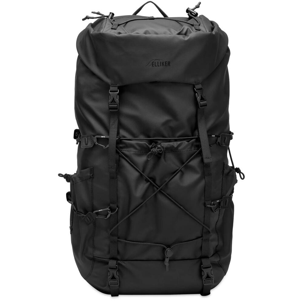 Elliker Maller Large Flapover Backpack in Black Cover