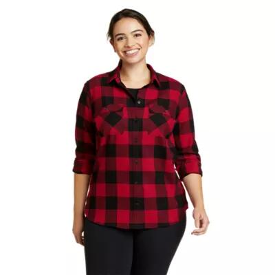 Eddie Bauer Women's Firelight Flannel Shirt Cover