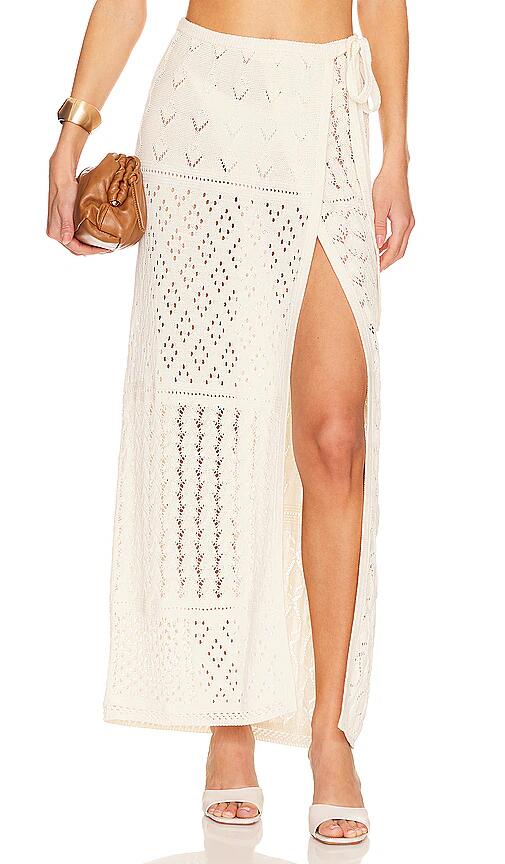 Tularosa Thea Maxi Skirt in Ivory Cover