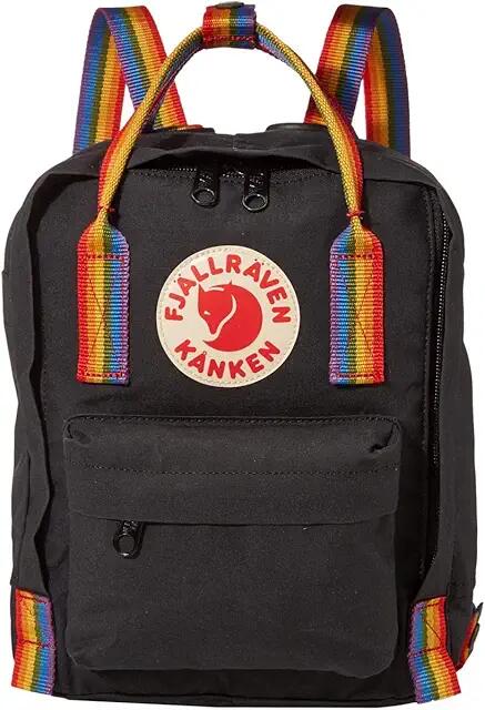 Fjallraven Kanken Rainbow Mini (Black/Rainbow Pattern) Backpack Bags Cover