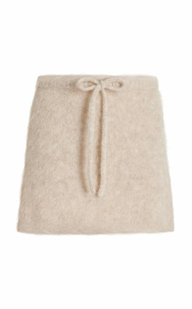 THE GARMENT - Bern Brushed Knit Alpaca-Blend Mini Skirt - Ivory Cover