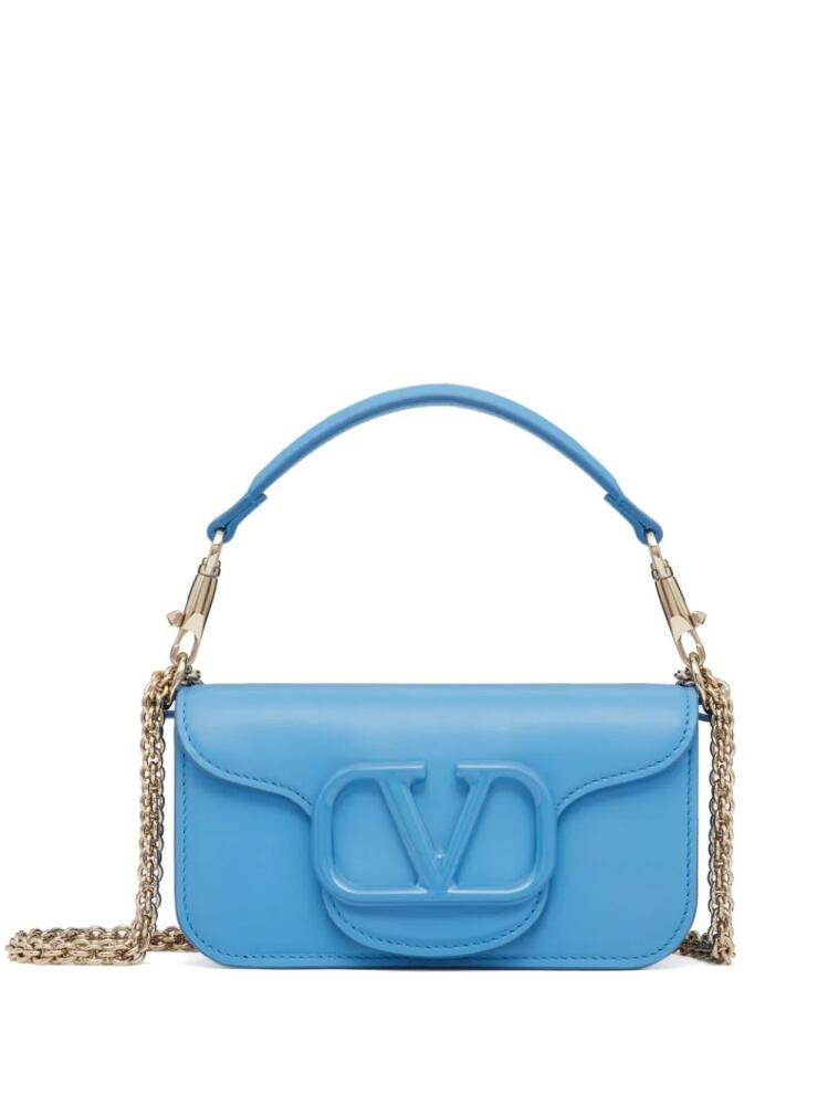 Valentino Garavani Locò leather shoulder bag - Blue Cover