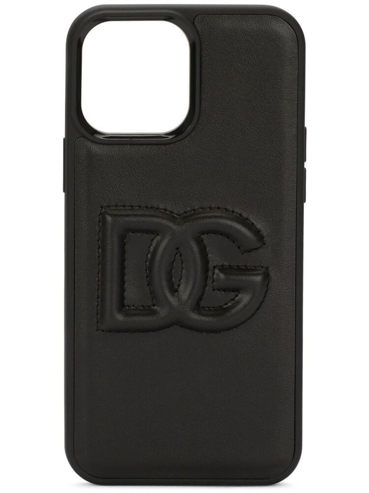 Dolce & Gabbana DG-logo iPhone 13 Pro Max case - Black Cover