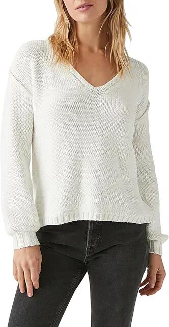 Michael Stars Kendra Relaxed V-Neck Sweater (Ivory) Women's Sweater Cover