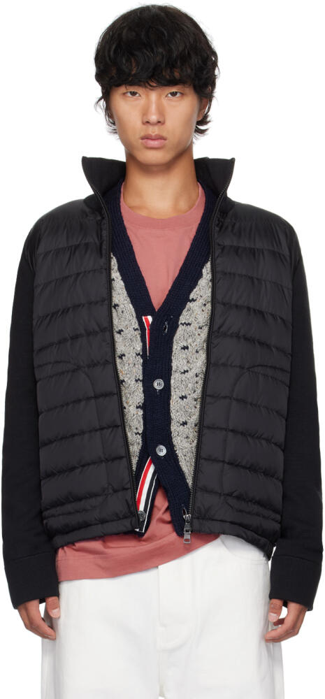 Moncler Black Quilted Down Cardigan Cover