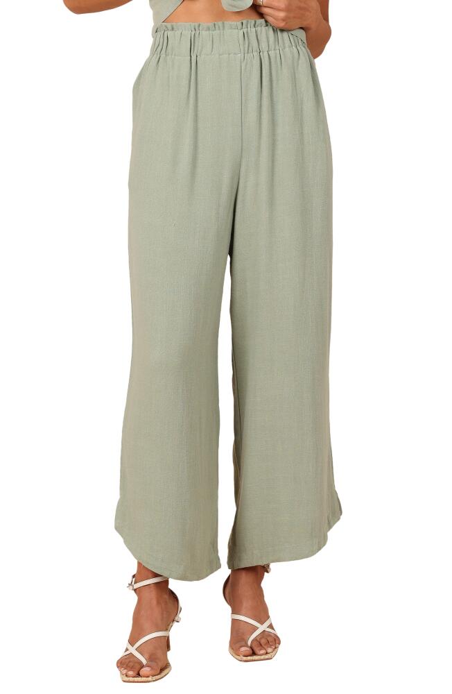 Petal & Pup Eleanor Wide Leg Linen Pants in Green Cover