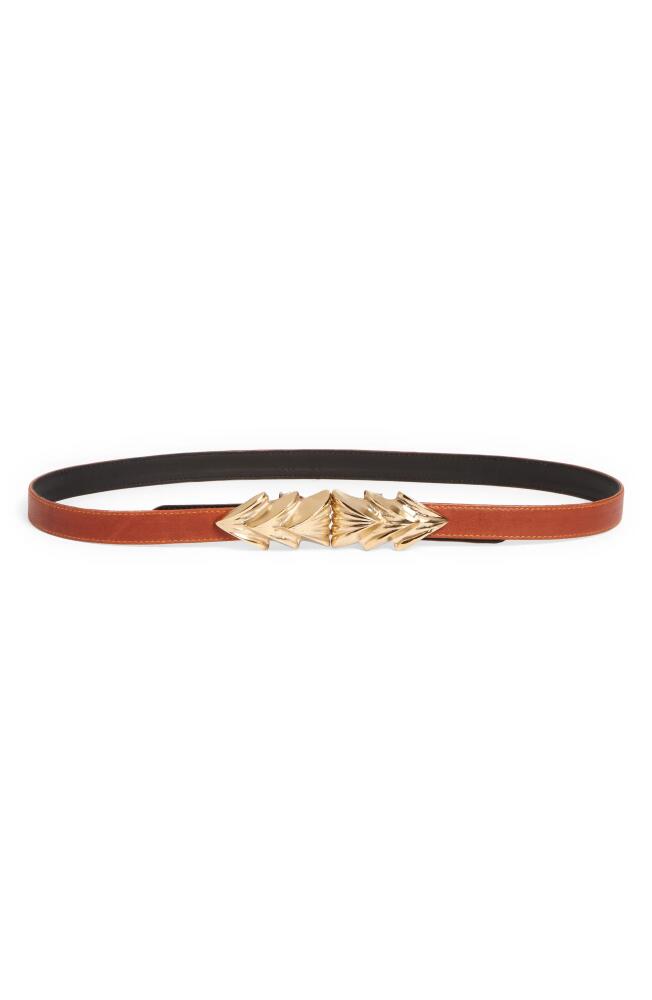 Raina Three Shells Leather Belt in Cognac Cover