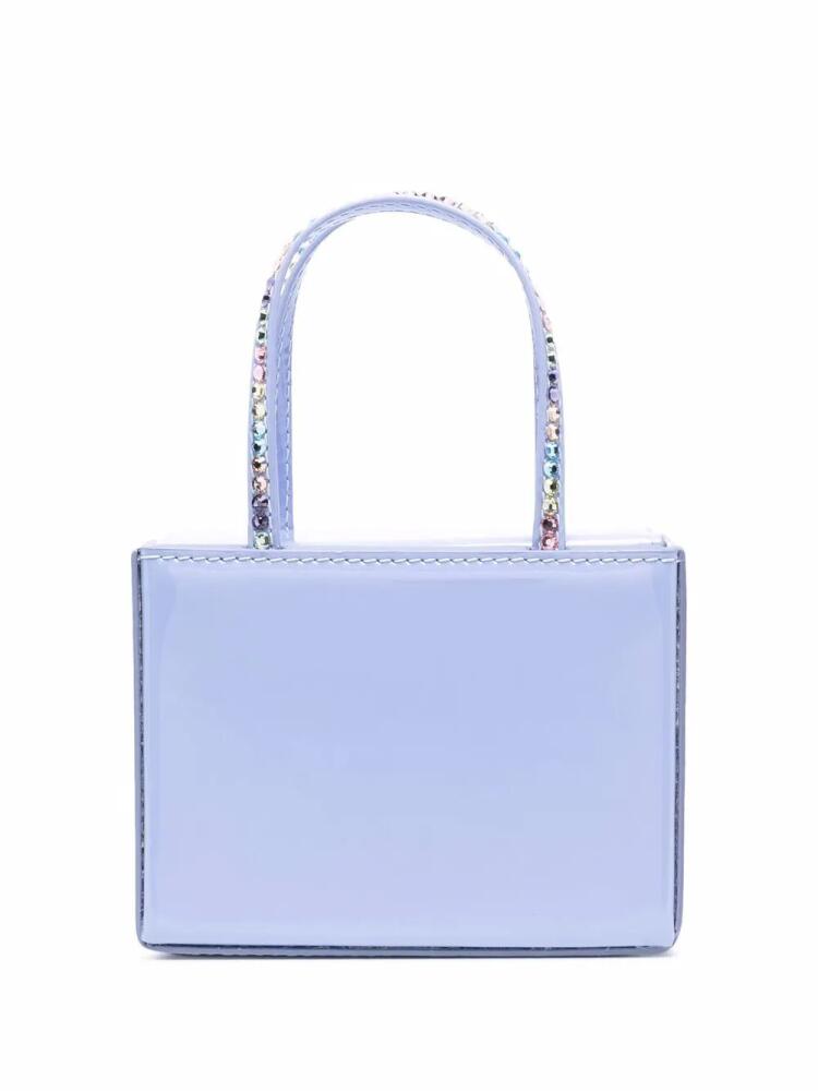 Amina Muaddi Gilda crystal-embellished mini bag - Blue Cover