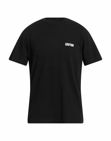 Grifoni Man T-shirt Black Cotton Cover