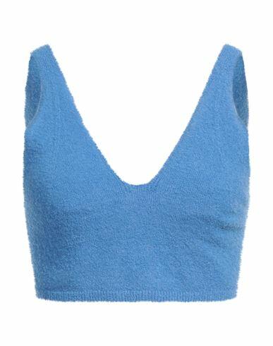 Nanushka Woman Top Blue Merino Wool, Polyamide, Elastane Cover