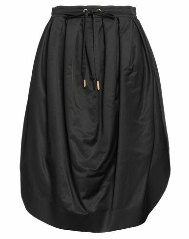 Cedric Charlier Woman Midi skirt Black Cotton, Viscose, Elastane Cover