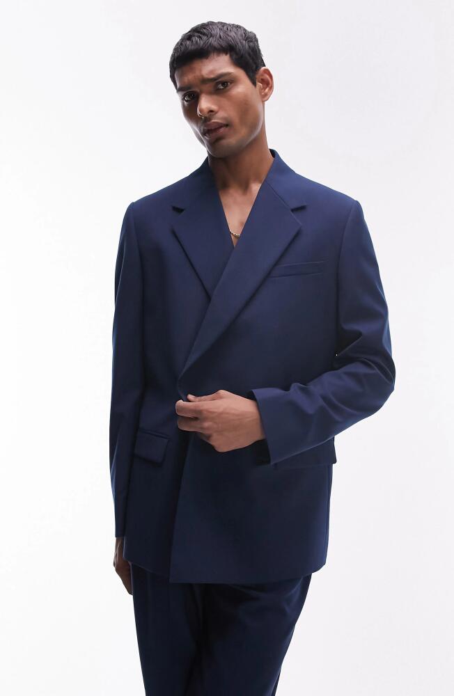 Topman Modern Fit Suit Jacket in Navy Cover