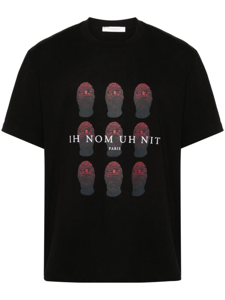 Ih Nom Uh Nit Red Masks-print T-shirt - Black Cover