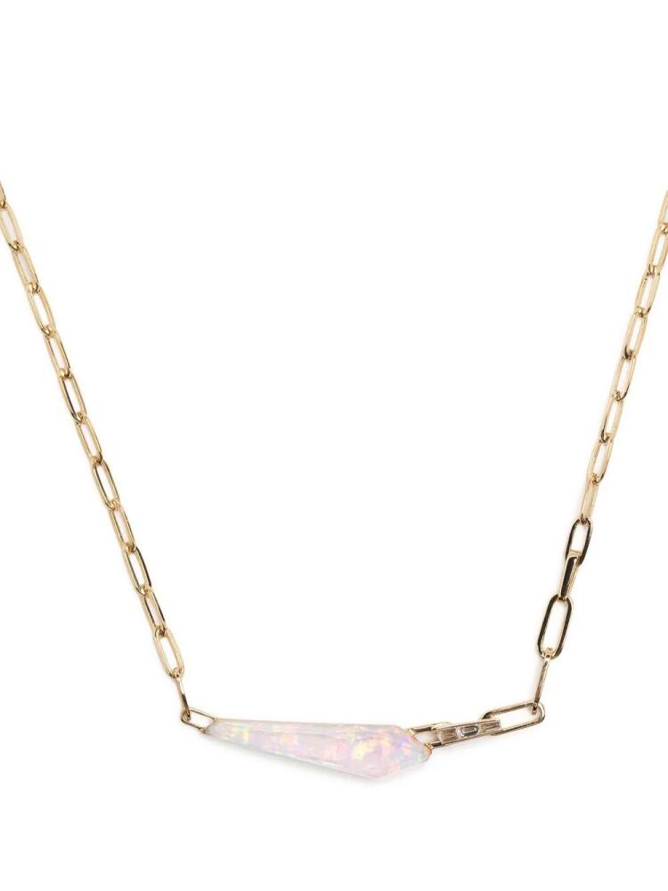 Stephen Webster 18kt yellow gold Slimline Shard opal diamond necklace Cover