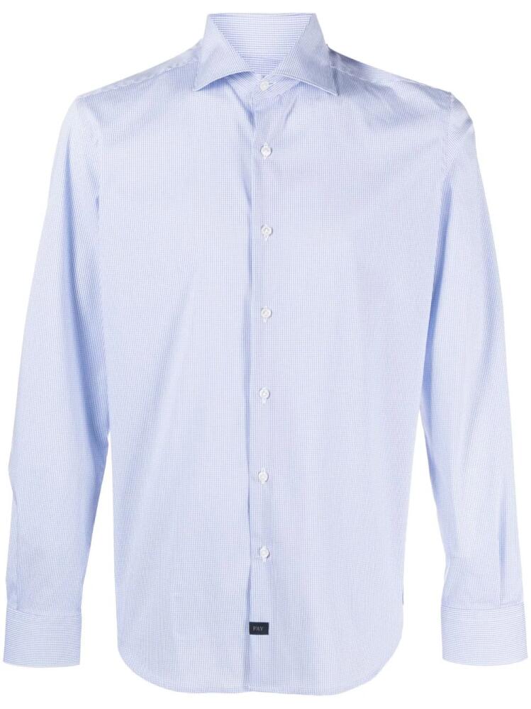 Fay spread-collar button-up shirt - Blue Cover